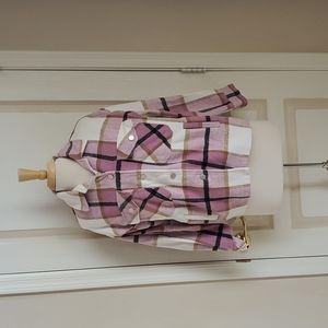 Warm Pink Plaid Jacket/Shacket/Top